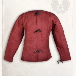 Mytholon 15. Jahrhundert Gambeson Aulber, Weinrot Leinwand -Säbel Rabatt 15 jahrhundert gambeson aulber weinrot leinwand 4