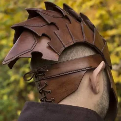 Epic Armoury Attentäter Helm, Braunes Leder, LARP -Säbel Rabatt attentaeter helm braunes leder larp 2
