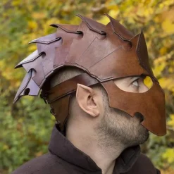 Epic Armoury Attentäter Helm, Braunes Leder, LARP -Säbel Rabatt attentaeter helm braunes leder larp 4