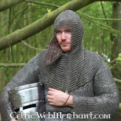 Ulfberth Coif Mit Dreieckigem Visier, Rundringe - Rundnieten, 8 Mm