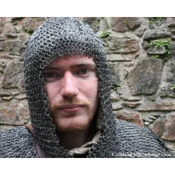 Ulfberth Coif Mit Eckigem Ausschnitt, Rundringe - Rundnieten, 8 Mm -Säbel Rabatt coif mit eckigem ausschnitt rundringe rundnieten 8 3