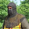 Ulfberth Coif Mit Quadratischem Visier, Rundringe - Rundnieten, 8 Mm 1 Ulfberth Coif Mit Quadratischem Visier, Rundringe - Rundnieten, 8 Mm -Säbel Rabatt coif mit quadratischem visier rundringe rundnieten