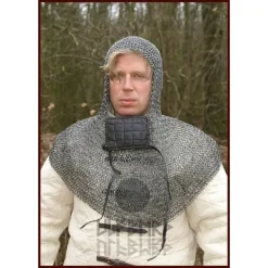 Ulfberth Coif Mit Quadratischem Visier, Rundringe - Rundnieten, 8 Mm -Säbel Rabatt coif mit quadratischem visier rundringe rundnieten 2