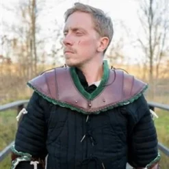 Epic Armoury Edles Leder Gorget, Grün