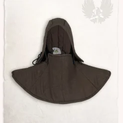 Mytholon Gambeson Kapuze Und Kragen Aulber Leinen Braun