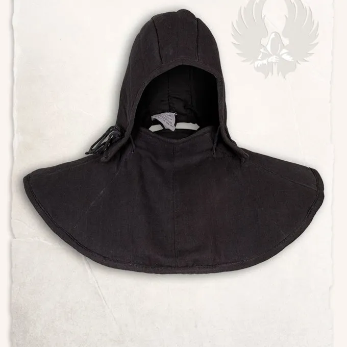 Mytholon Gambeson Kapuze Und Kragen Aulber Leinen Schwarz 3 Mytholon Gambeson Kapuze Und Kragen Aulber Leinen Schwarz
