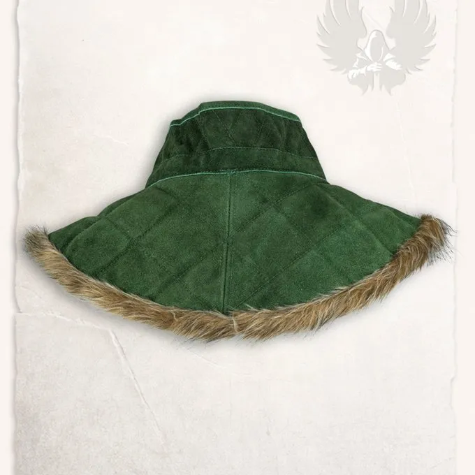 Mytholon Gambeson Kragen Nimue Veloursleder Grün 4 Mytholon Gambeson Kragen Nimue Veloursleder Grün – Bild 2