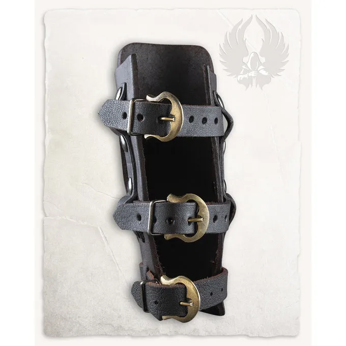 Mytholon Geralt Armschiene Für Wurfmesser, Braun, Links 5 Mytholon Geralt Armschiene Für Wurfmesser, Braun, Links – Bild 3