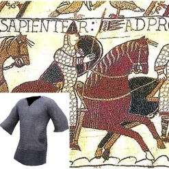 Ulfberth Kettenhemd Mit Halblangen Ärmeln, Flachringe - Rundnieten, 8 Mm -Säbel Rabatt kettenhemd mit halblangen aermeln flachringe rundn 2