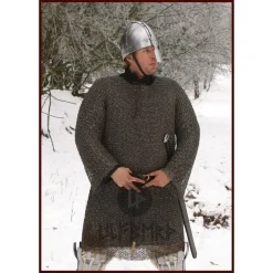 Ulfberth Kettenhemd Mit Halblangen Ärmeln, Gemischte Flachringe - Keilnieten, 8 Mm