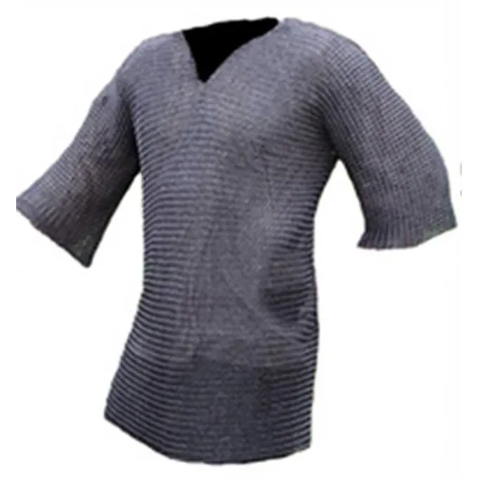 Ulfberth Kettenhemd Mit Halblangen Ärmeln, Gemischten Flachringe-Rundnieten, 8 Mm 6 Ulfberth Kettenhemd Mit Halblangen Ärmeln, Gemischten Flachringe-Rundnieten, 8 Mm – Bild 4