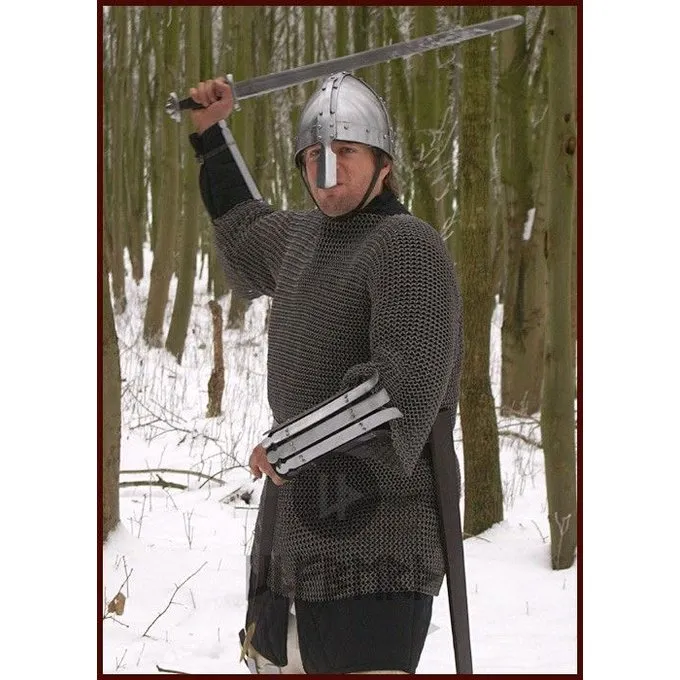 Ulfberth Kettenhemd Mit Halblangen Ärmeln, Gemischten Flachringe-Rundnieten, 8 Mm 3 Ulfberth Kettenhemd Mit Halblangen Ärmeln, Gemischten Flachringe-Rundnieten, 8 Mm