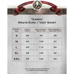 Mytholon Kurze Weste Garen, Rotes Leder -Säbel Rabatt kurze weste garen rotes leder 5