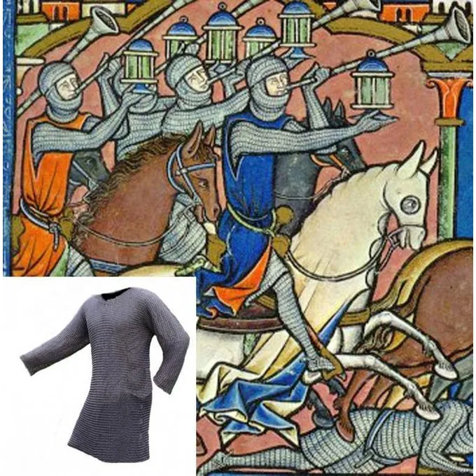 Langärmelig Kettenhemd, Geschwärzt, 8 Mm 4 Langärmelig Kettenhemd, Geschwärzt, 8 Mm – Bild 2