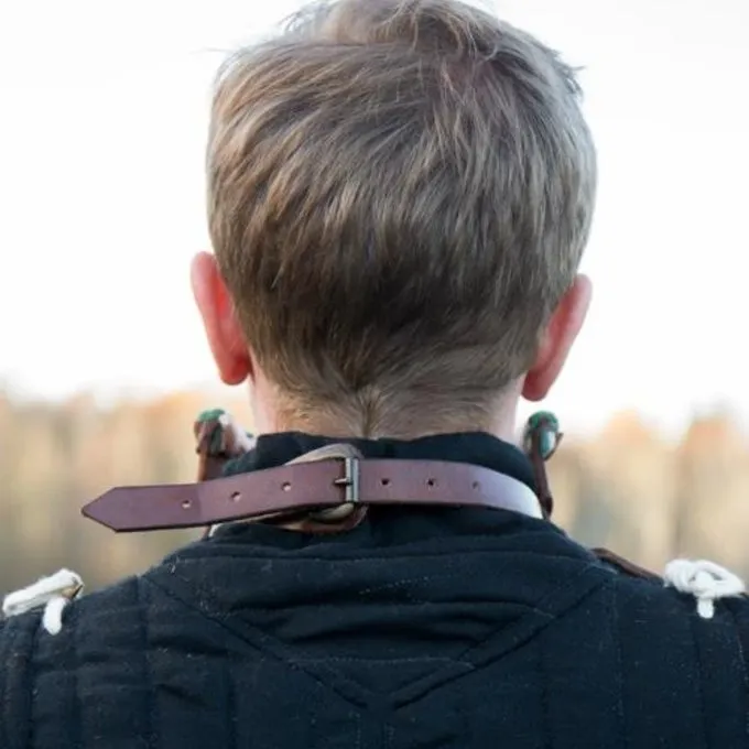 Epic Armoury Lange Leder Bevor, Grün 4 Epic Armoury Lange Leder Bevor, Grün – Bild 2