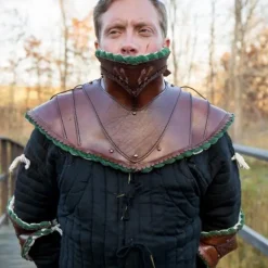 Epic Armoury Lange Leder Bevor, Grün