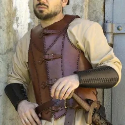 Epic Armoury LARP Leder Soldat Rüstung, Braun -Säbel Rabatt larp leder soldat ruestung braun 1