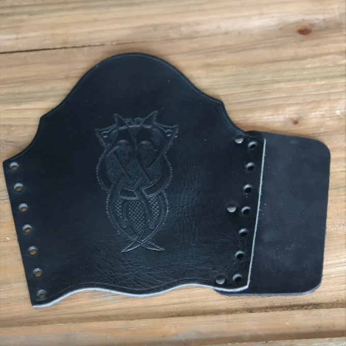 Leder Armschiene Mit Viking-Motiv, Große 5 Leder Armschiene Mit Viking-Motiv, Große – Bild 3