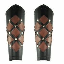 Leonardo Carbone Leder Armschienen Pius, Schwarz