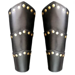 Leonardo Carbone Leder Armschienen Victor, Schwarz