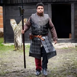 Epic Armoury Leder Brigantine Lang, Schwarz -Säbel Rabatt leder brigantine lang schwarz 4