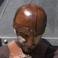 Epic Armoury Leder Nasalhelm, Braun -Säbel Rabatt leder nasalhelm braun 1