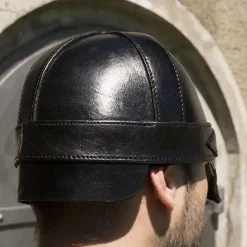 Epic Armoury Leder Nasalhelm, Schwarz -Säbel Rabatt leder nasalhelm schwarz 2