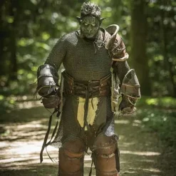 Epic Armoury Leder Orc Pauldron Uzgush, Braun -Säbel Rabatt leder orc pauldron uzgush braun 3