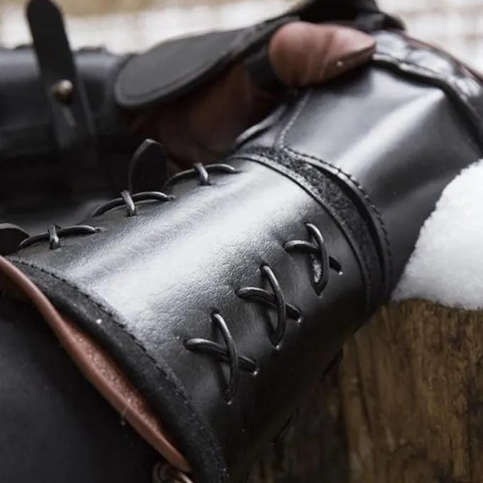 Epic Armoury Leder Plattenhandschuh, Die Rechte Hand 4 Epic Armoury Leder Plattenhandschuh, Die Rechte Hand – Bild 2