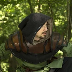 Epic Armoury Leder Schulter-Hals-Rüstung, Braun-schwarz -Säbel Rabatt leder schulter hals ruestung braun schwarz 3