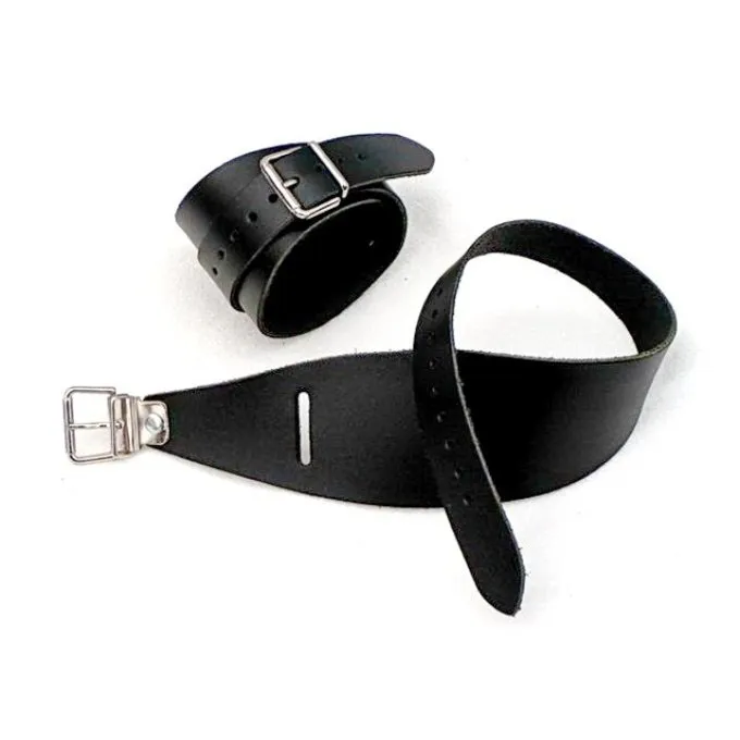 Lederarmband Mit Schnallen, Schwarz 4 Lederarmband Mit Schnallen, Schwarz – Bild 2