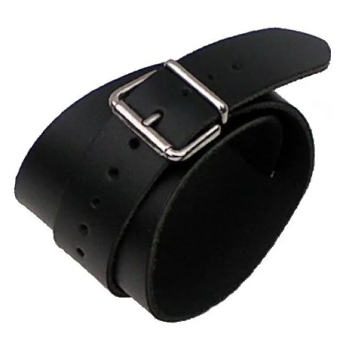 Lederarmband Mit Schnallen, Schwarz 3 Lederarmband Mit Schnallen, Schwarz
