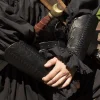 Epic Armoury Lederarmschienen Schlacht, Paar, Schwarz