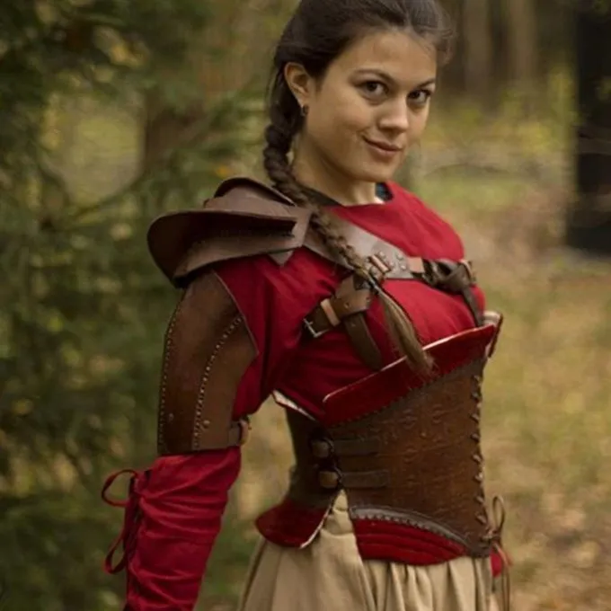 Epic Armoury Lederschulterrüstung, Braun 6 Epic Armoury Lederschulterrüstung, Braun – Bild 4