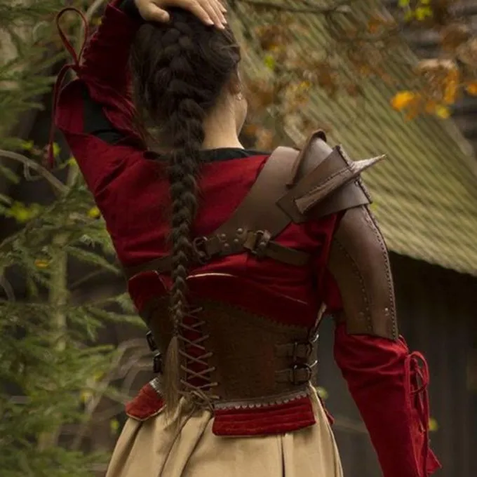 Epic Armoury Lederschulterrüstung, Braun 7 Epic Armoury Lederschulterrüstung, Braun – Bild 5