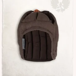 Mytholon Leinen Bundhaube Aulber Braun Geöffnet