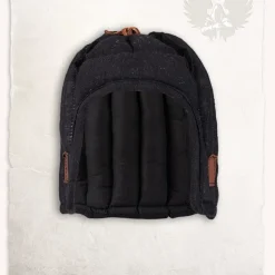 Mytholon Leinen Bundhaube Aulber Schwarz Offen