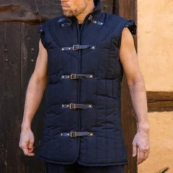 Epic Armoury Mittelalterlicher Gambeson Warrior Schwarz -Säbel Rabatt mittelalterlicher gambeson warrior schwarz 2