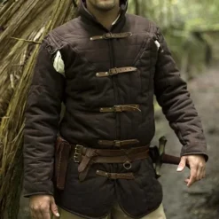 Epic Armoury Mittelalterlicher Gürtel Gambeson Braun