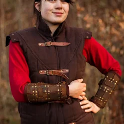 Epic Armoury Paar Armschienen Kämpfer, Braun