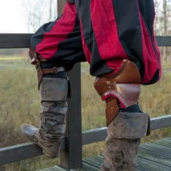 Epic Armoury Paar Leder Poleyns, Braun-schwarz -Säbel Rabatt paar leder poleyns braun schwarz 3