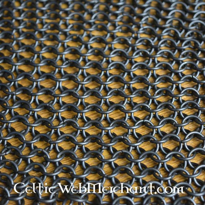 Quadratisches Stück Kettenhemd, Gebräunte, 8 Mm 4 Quadratisches Stück Kettenhemd, Gebräunte, 8 Mm – Bild 2